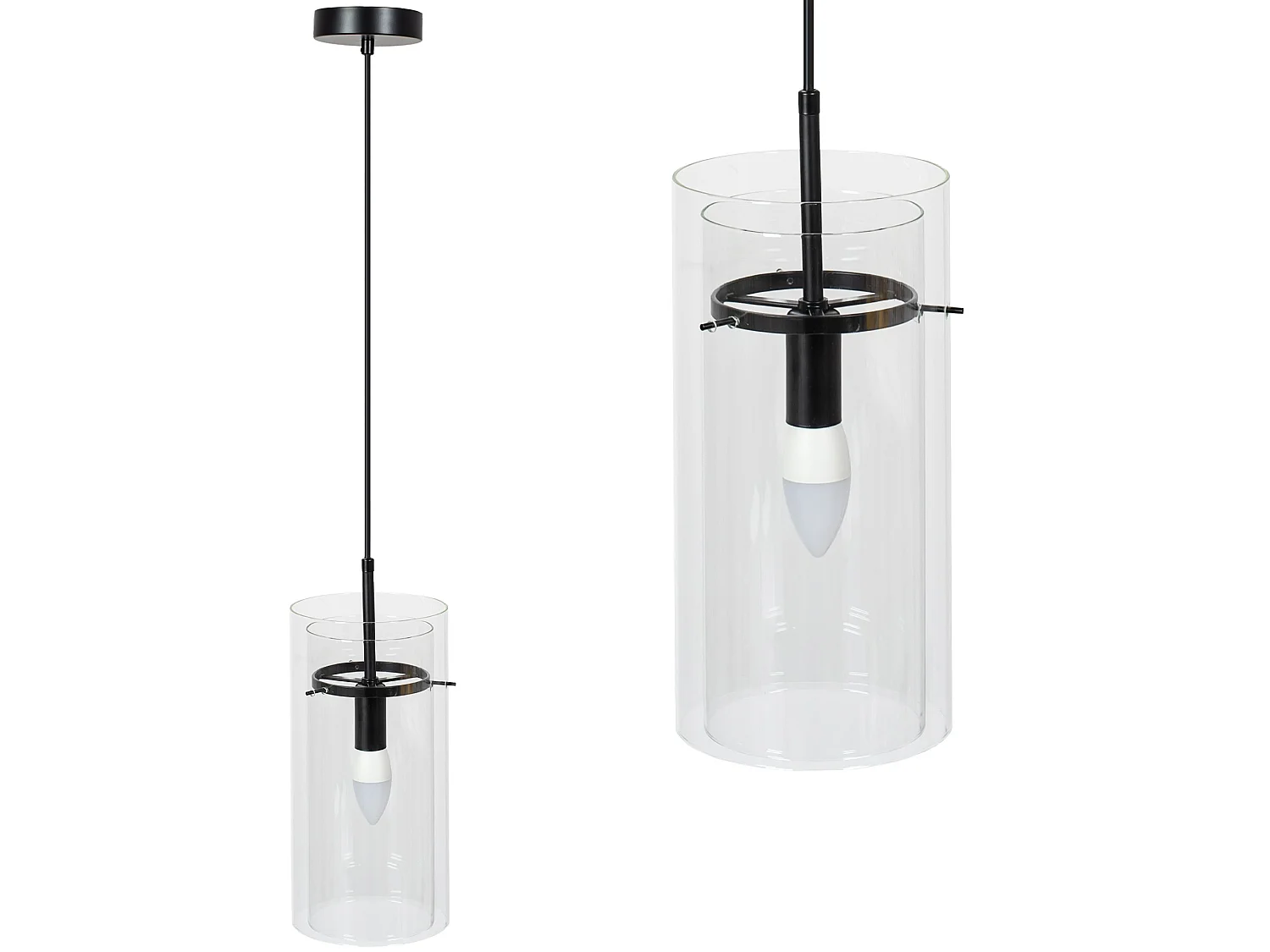 Candeeiro Suspenso Toolight App1211-1Cp Black