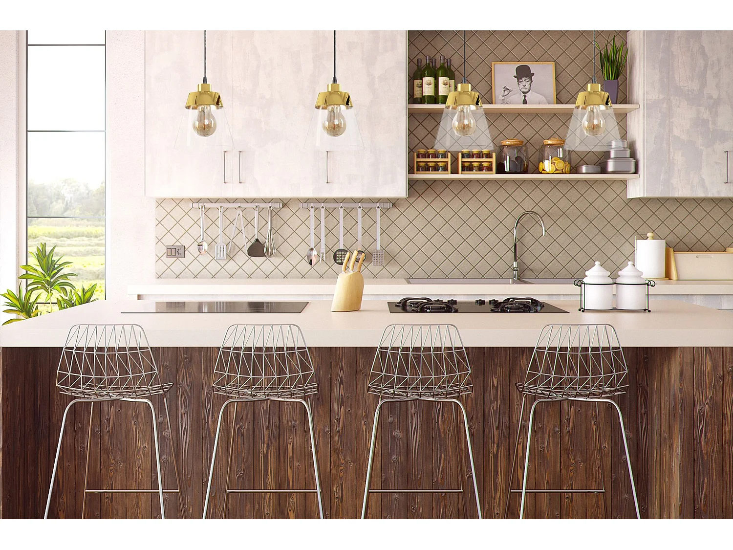 Hängelampe Toolight App895-1Cp Gold