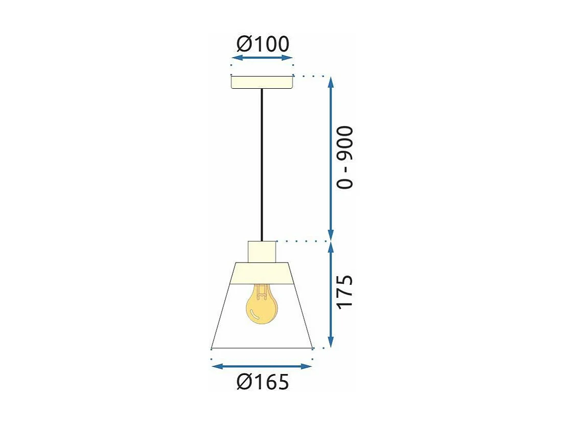 Hängelampe Toolight App895-1Cp Gold