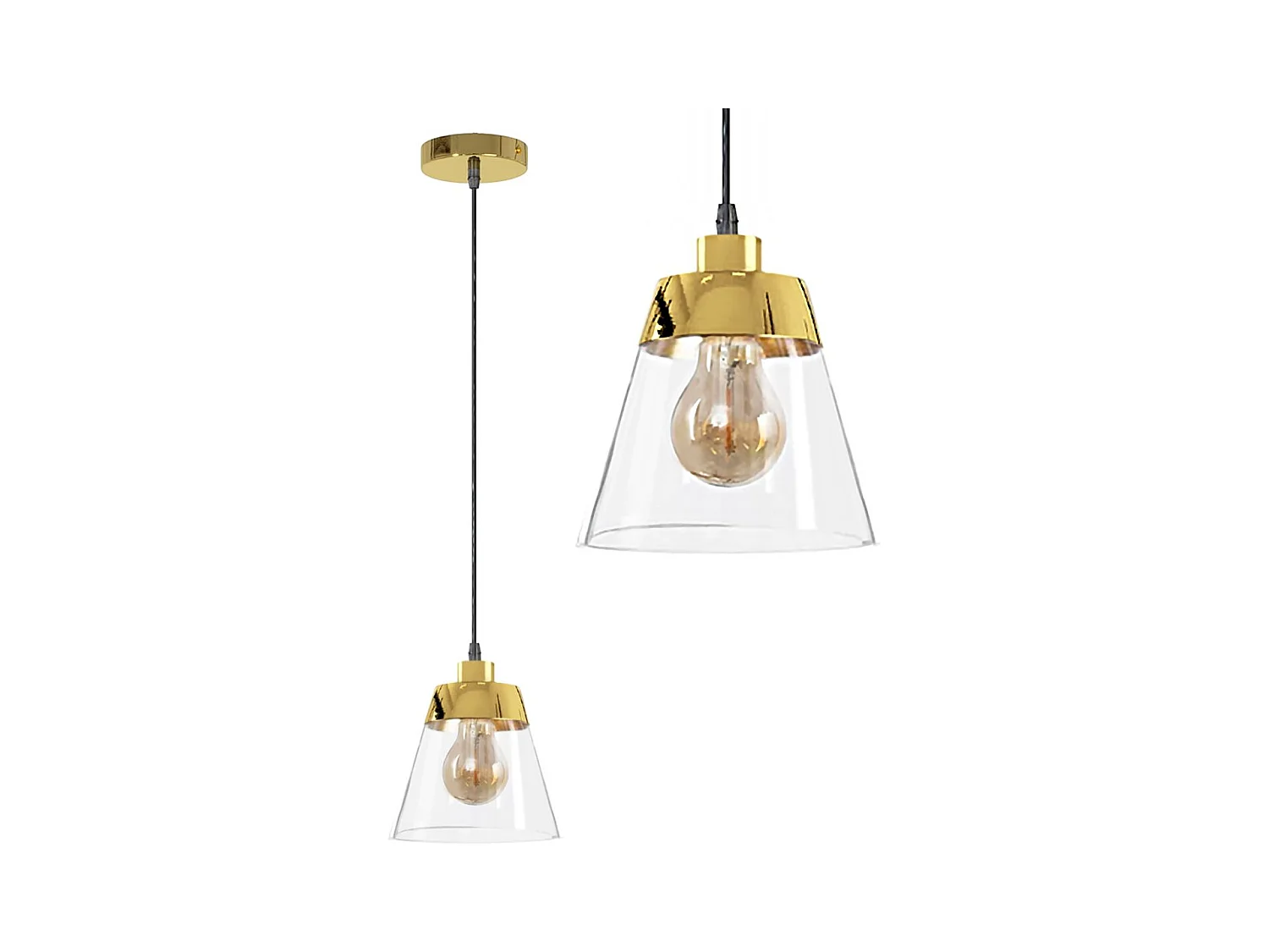 Lampe Suspendue Toolight App895-1Cp Gold