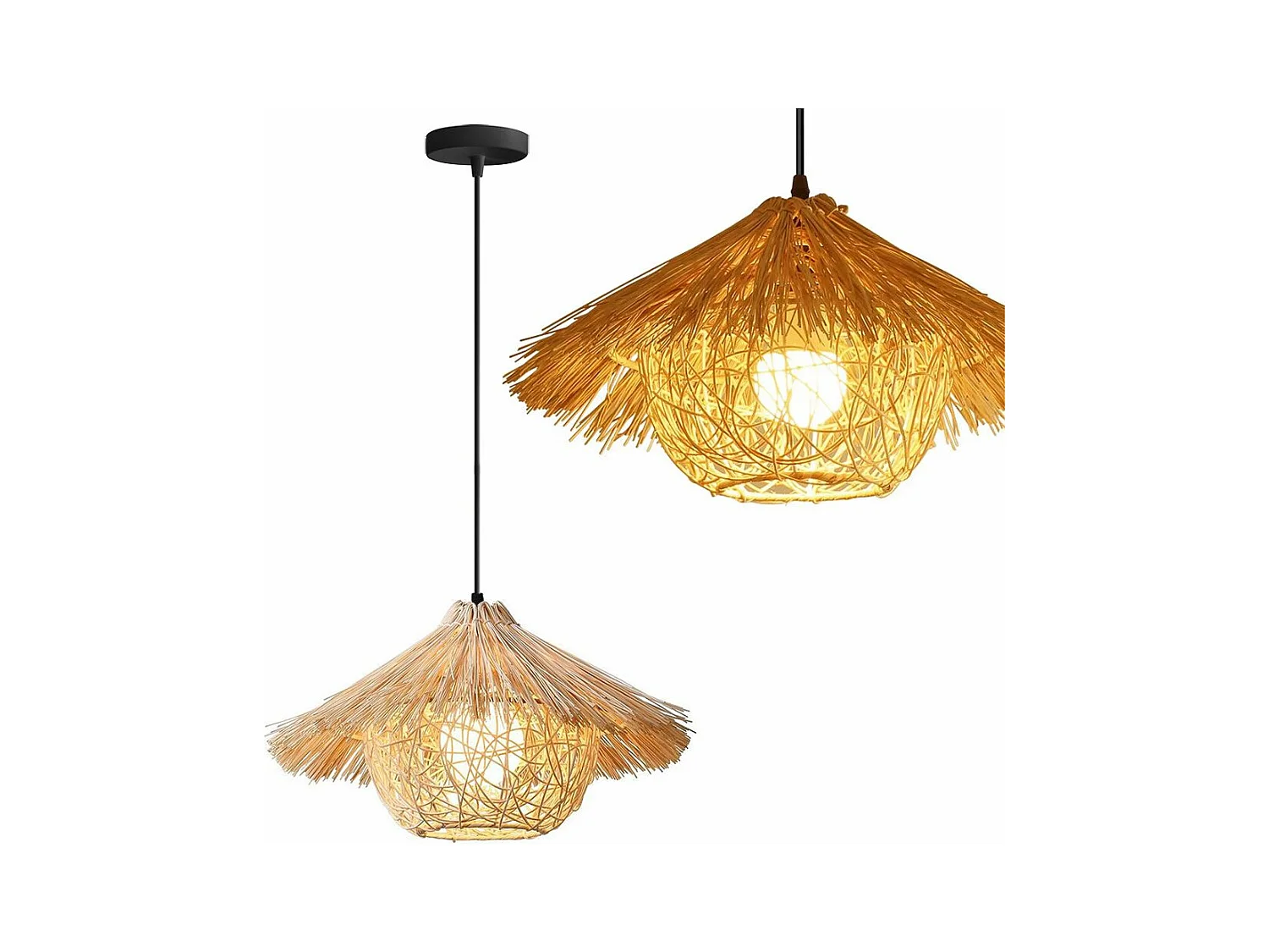 Lampe Suspendue Toolight App1636-1Cp Boho Beige