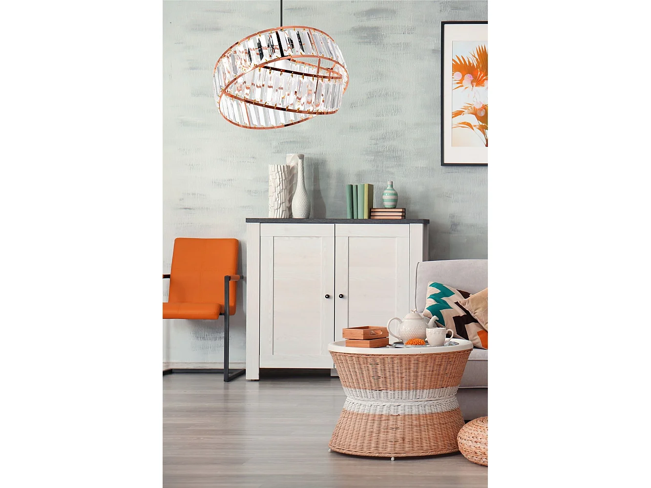 Candeeiro Suspenso Toolight App1105-1Cp Rose Gold