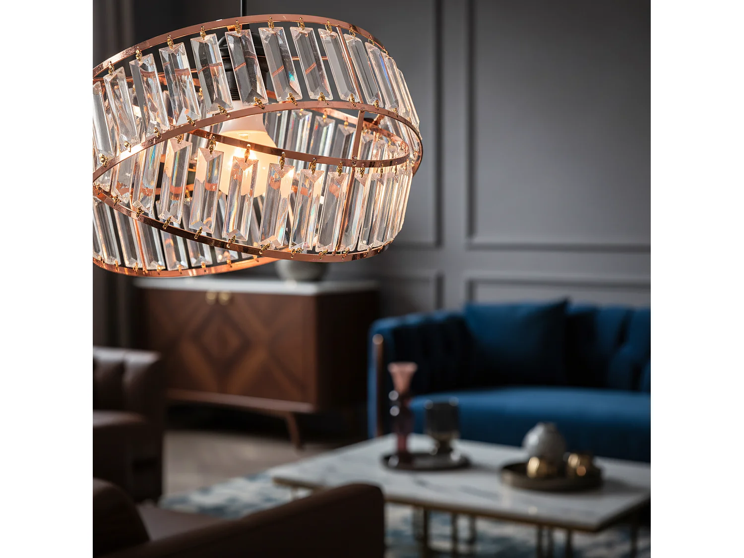 Lampe Suspendue Toolight App1105-1Cp Rose Gold