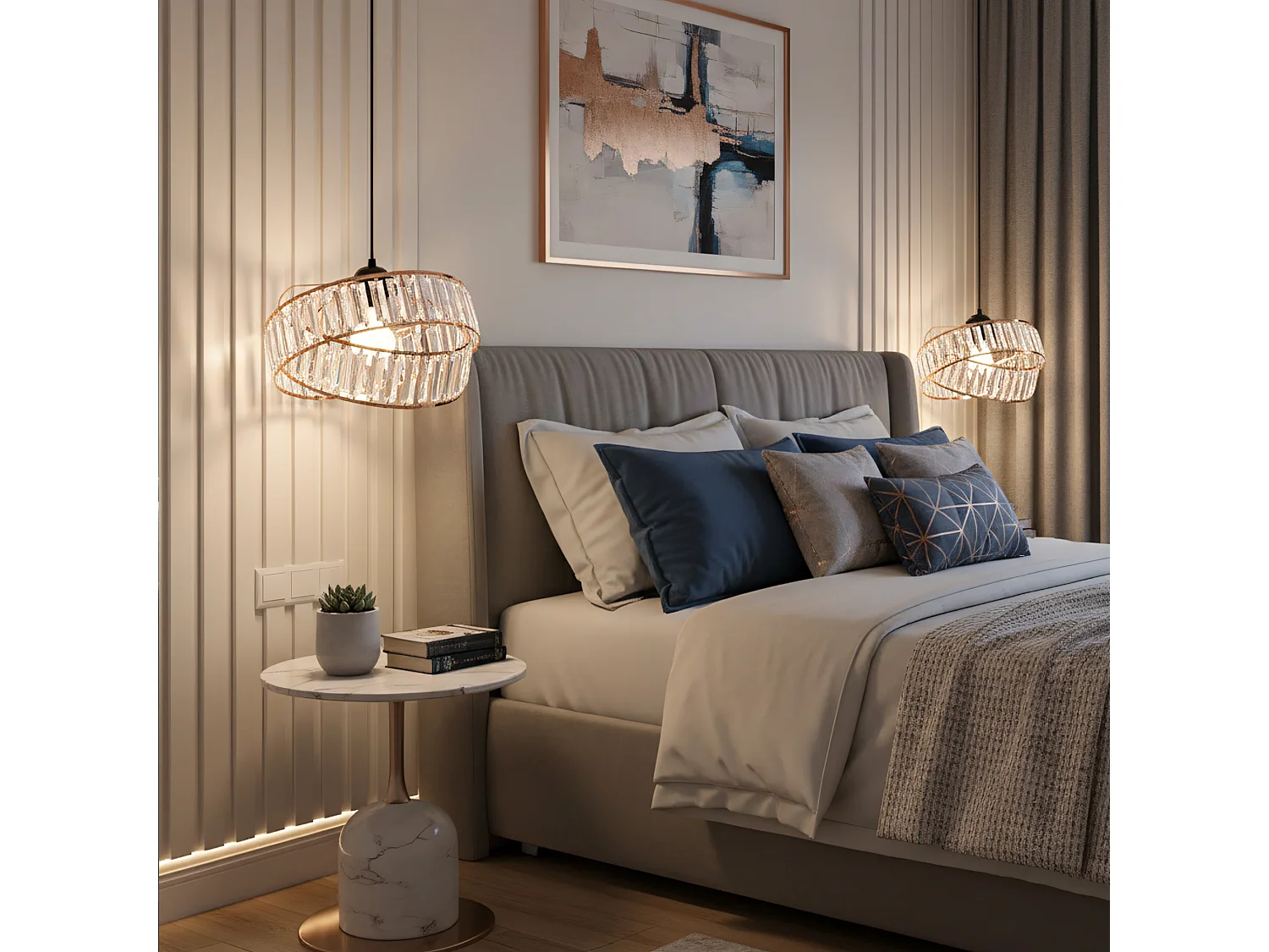 Lampe Suspendue Toolight App1105-1Cp Rose Gold