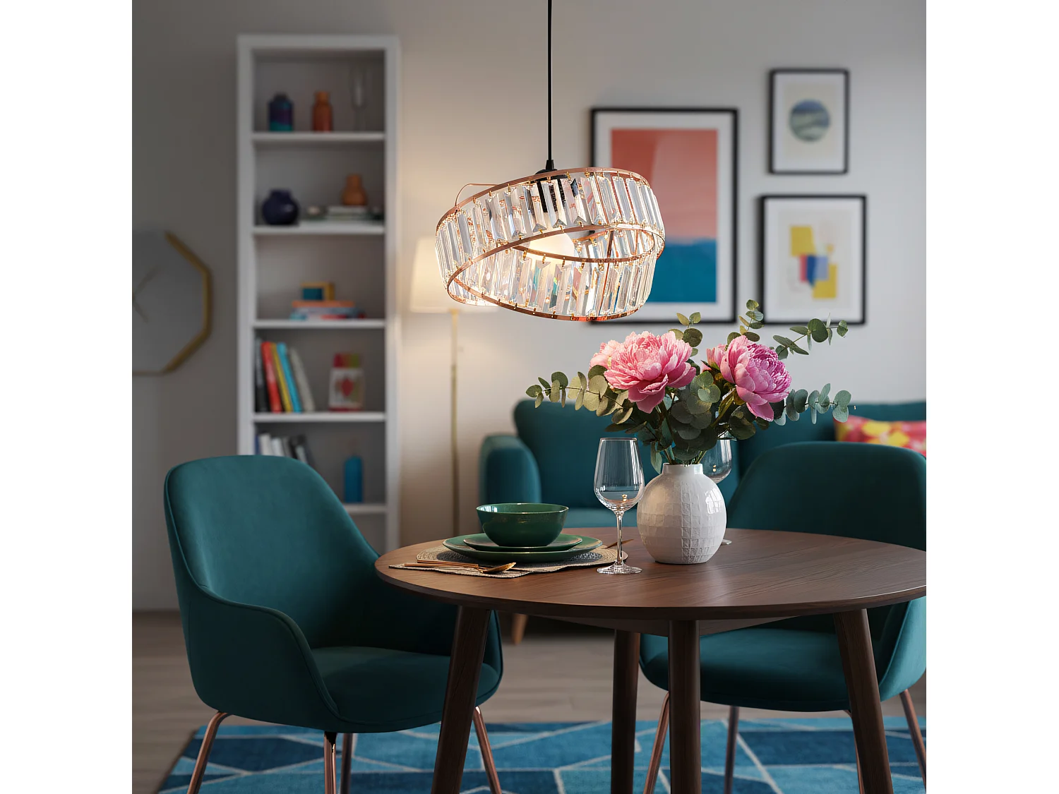 Lampe Suspendue Toolight App1105-1Cp Rose Gold
