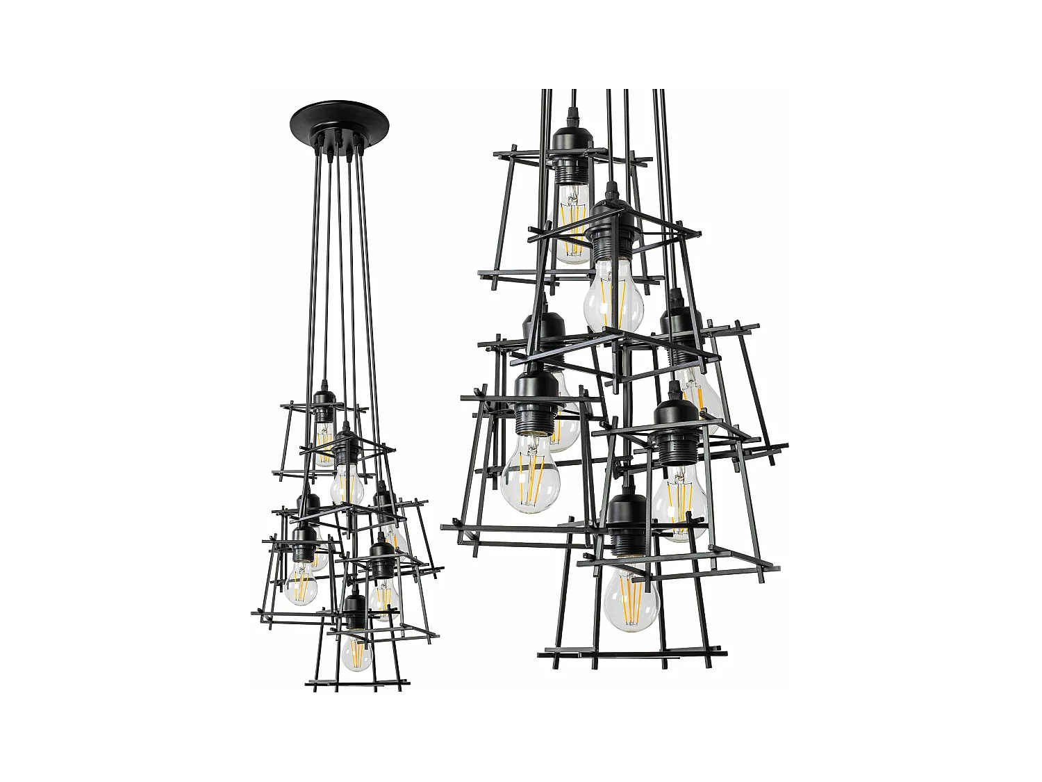 Lampe Suspendue Toolight App221-7Cp Black