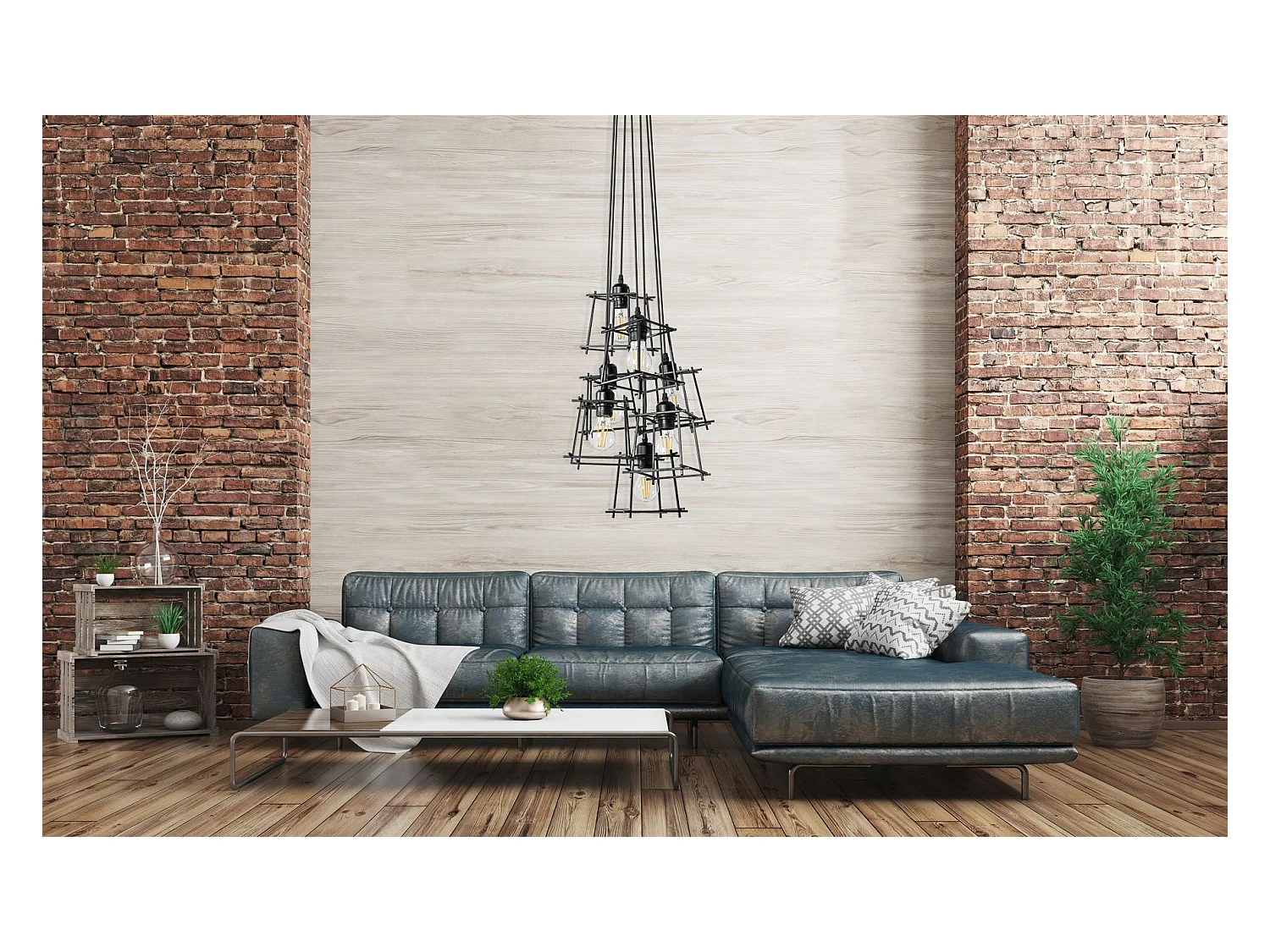 Lampe Suspendue Toolight App221-7Cp Black