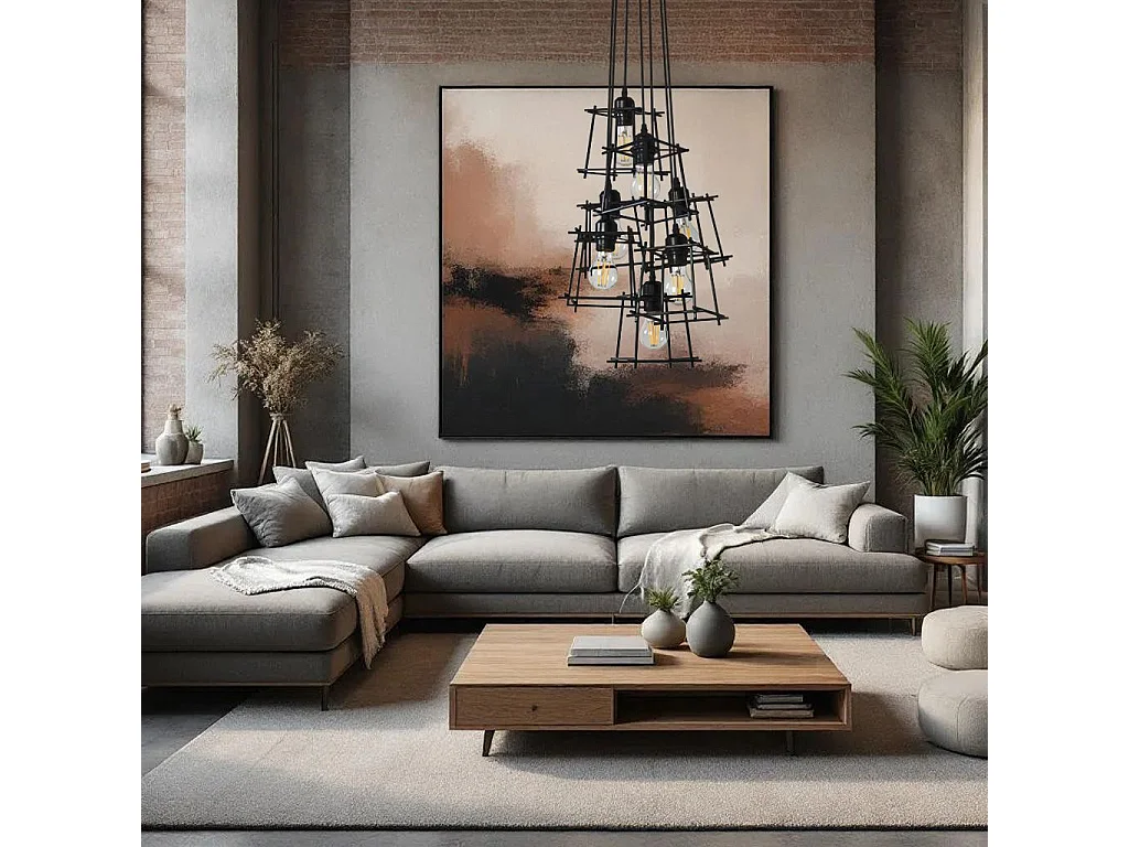 Ceiling Lamp Chandelier Toolight App221-7Cp Black