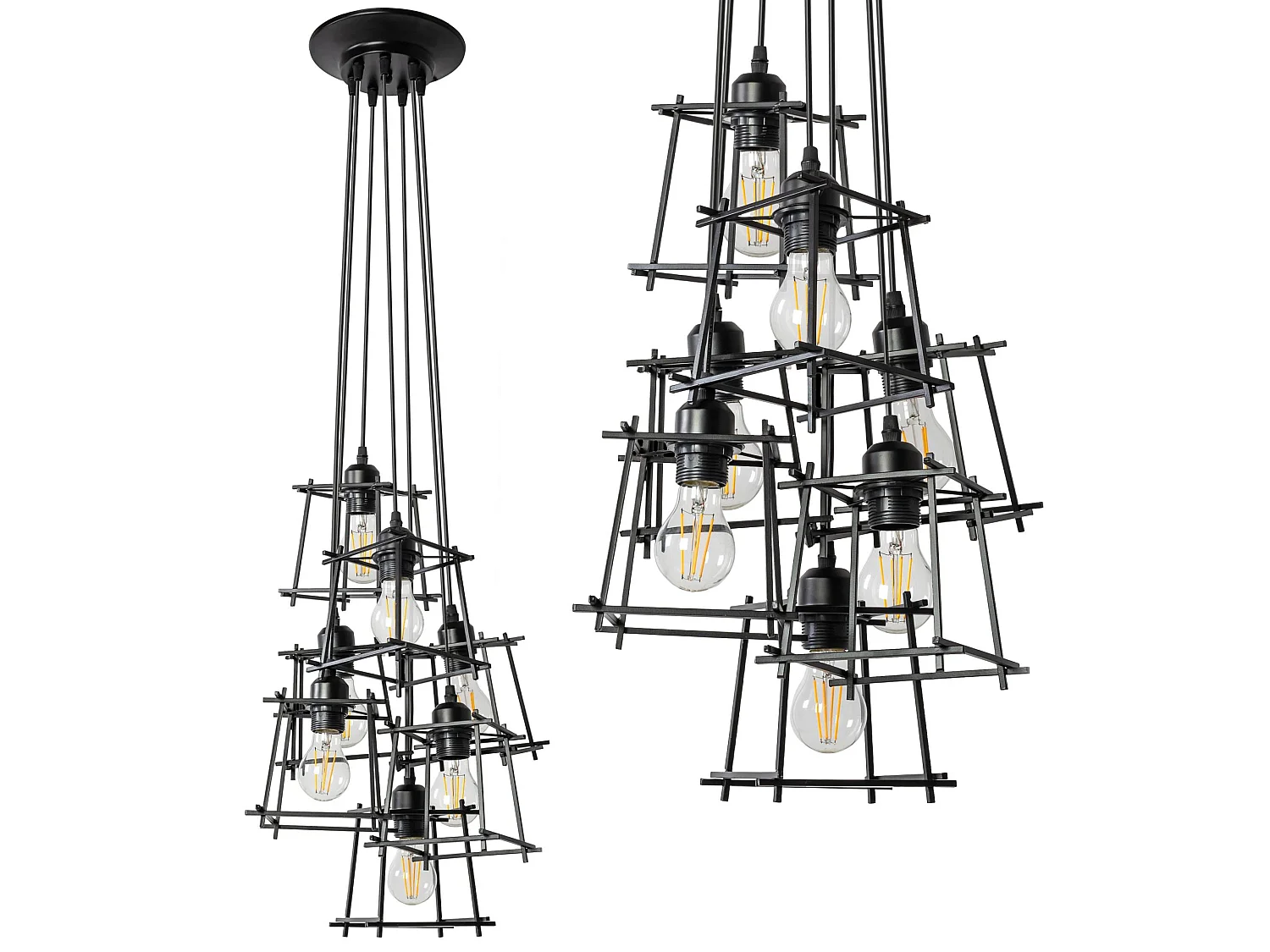 Ceiling Lamp Chandelier Toolight App221-7Cp Black