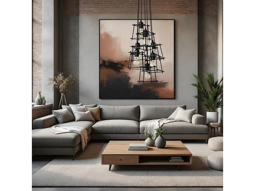 Ceiling Lamp Chandelier Toolight App221-7Cp Black