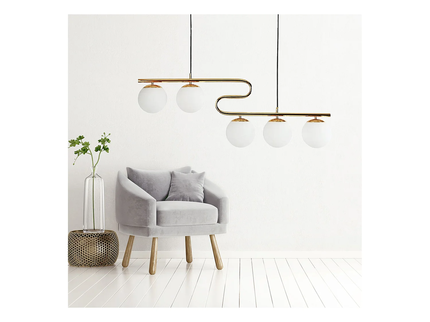 Hanglamp Toolight App1599-5Cp Gold