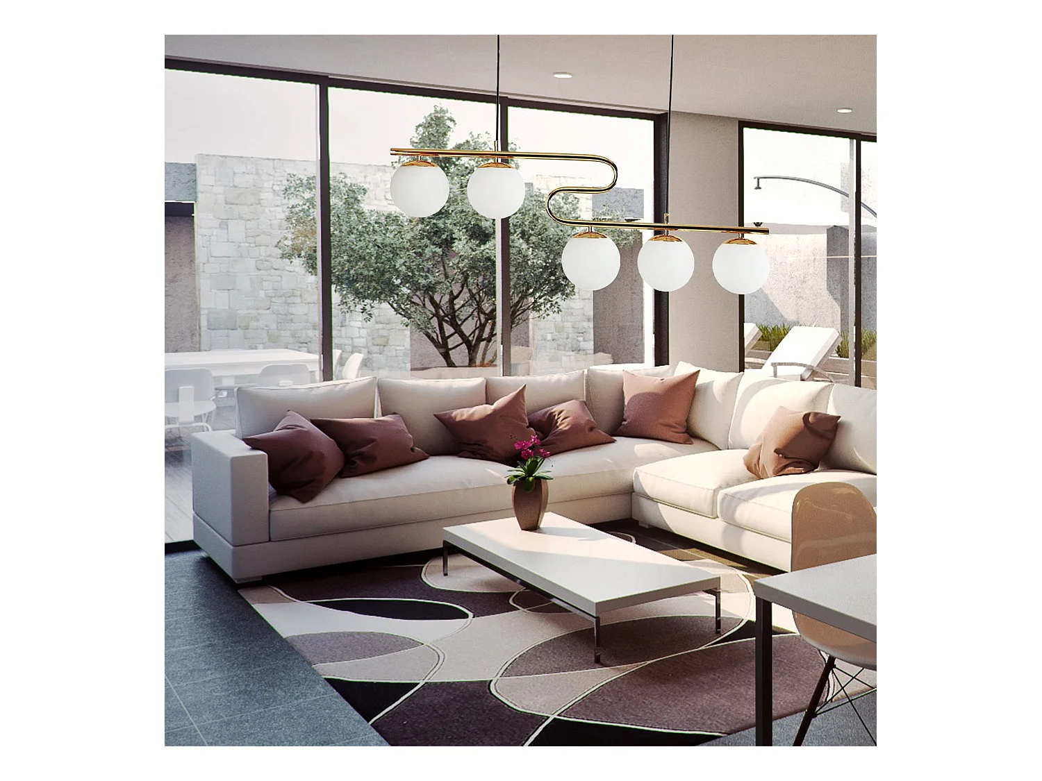 Hanglamp Toolight App1599-5Cp Gold