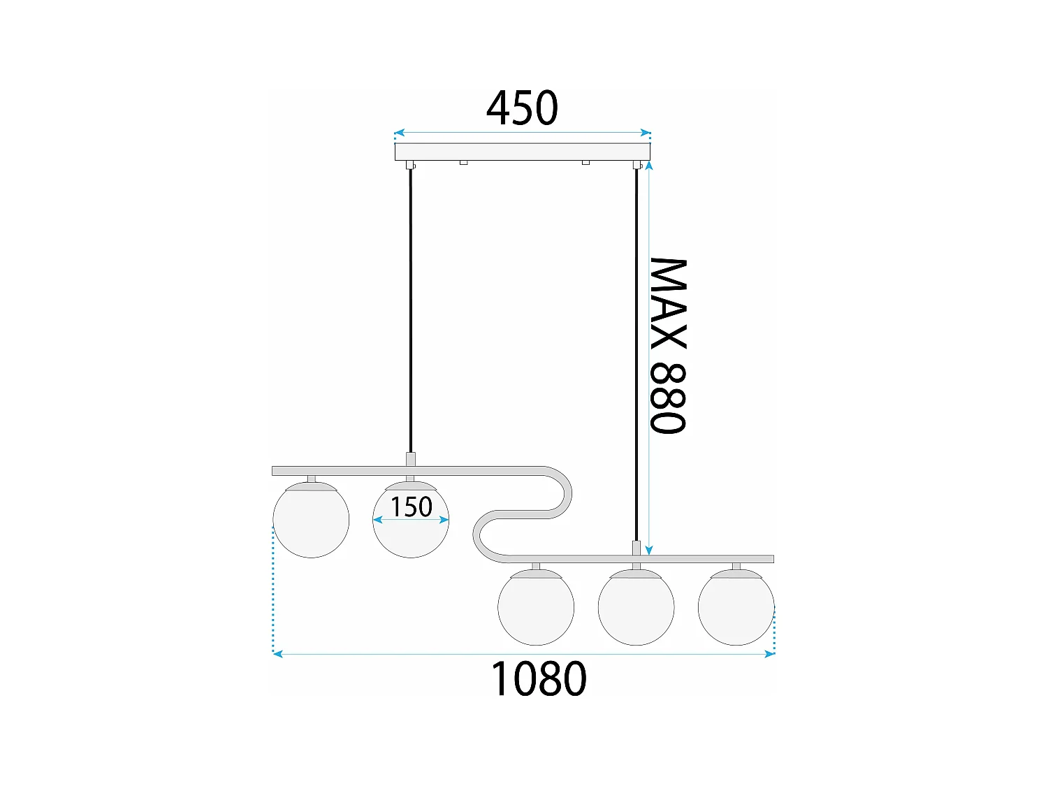 Hanglamp Toolight App1599-5Cp Gold