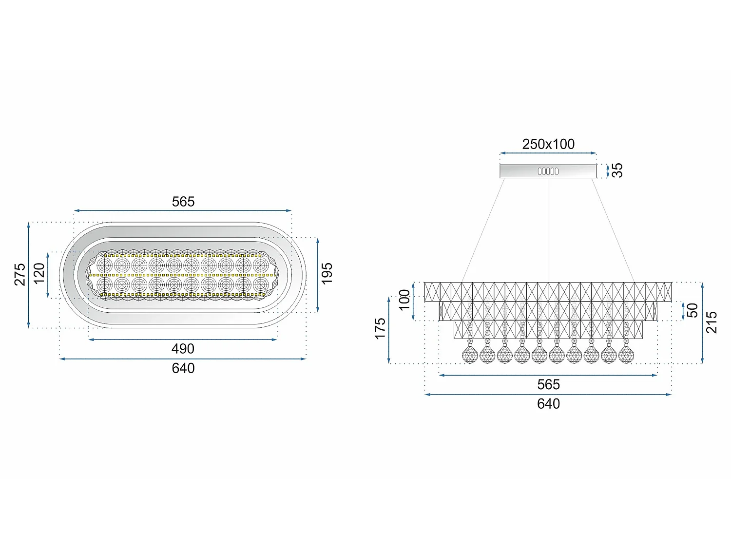 Lampe Suspendue Toolight App417-Cp Transparent