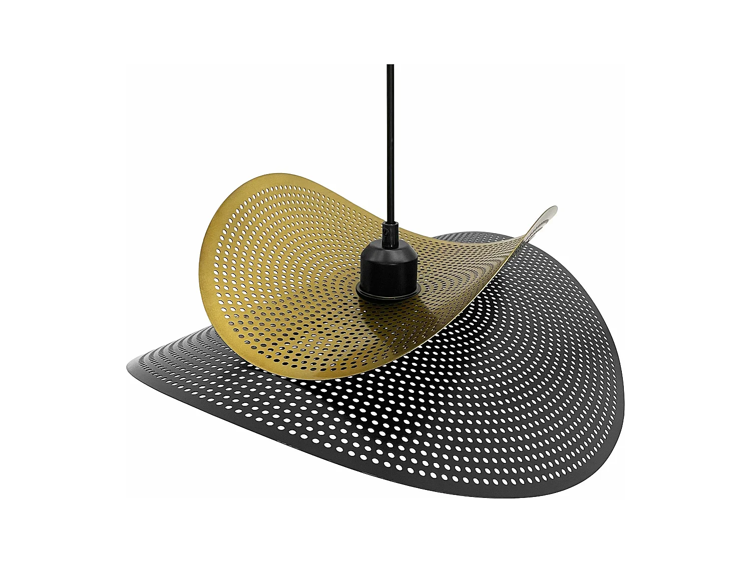 Lampe Suspendue Toolight App1472-1Cp Black Brush Gold