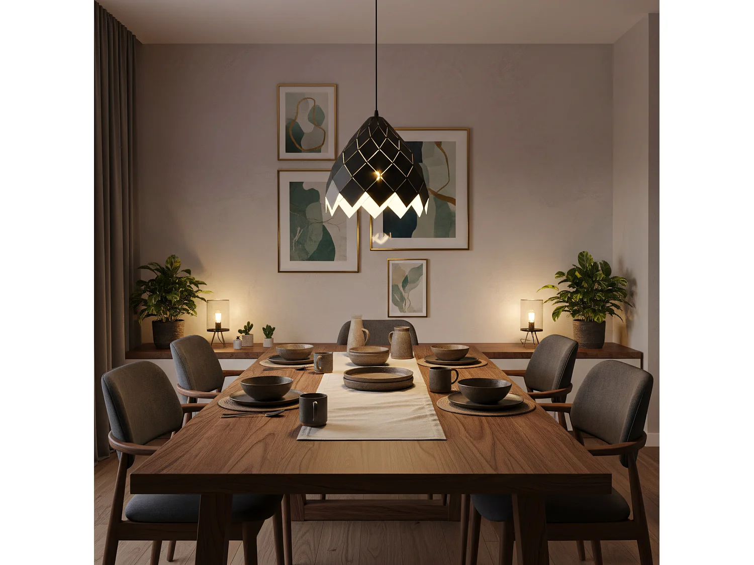 Lampe Suspendue Toolight App338-1Cp Black