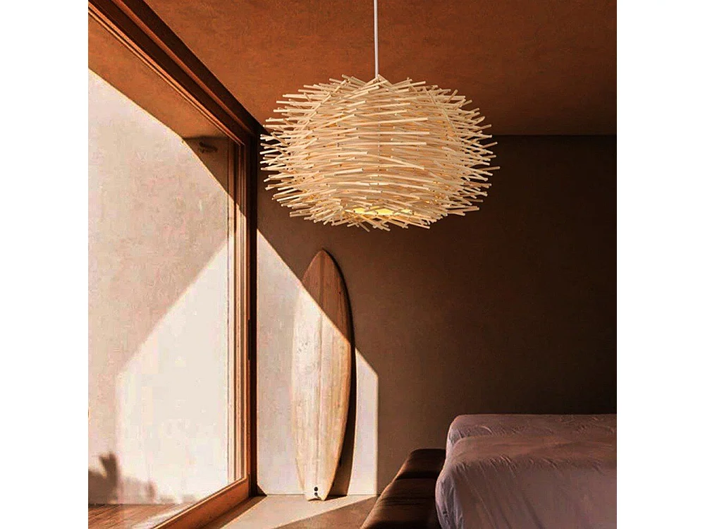Lampe Suspendue Toolight App884-1Cp Natural Boho Brown