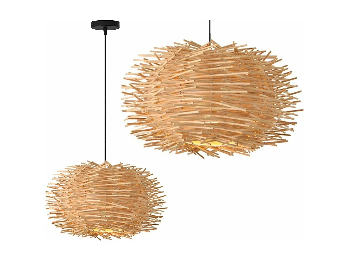 Lampe Suspendue Toolight App884-1Cp Natural Boho Brown
