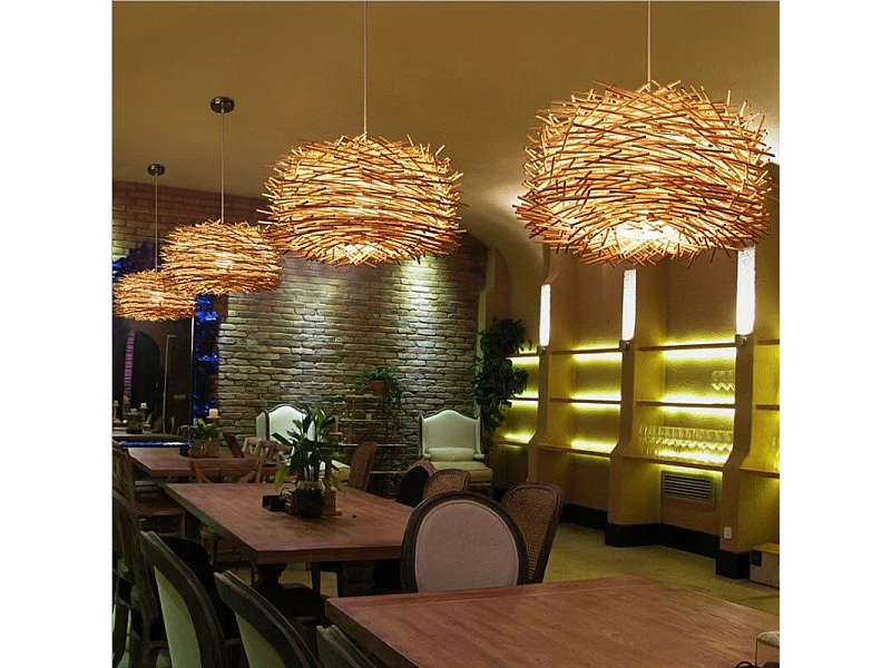 Lampe Suspendue Toolight App884-1Cp Natural Boho Brown