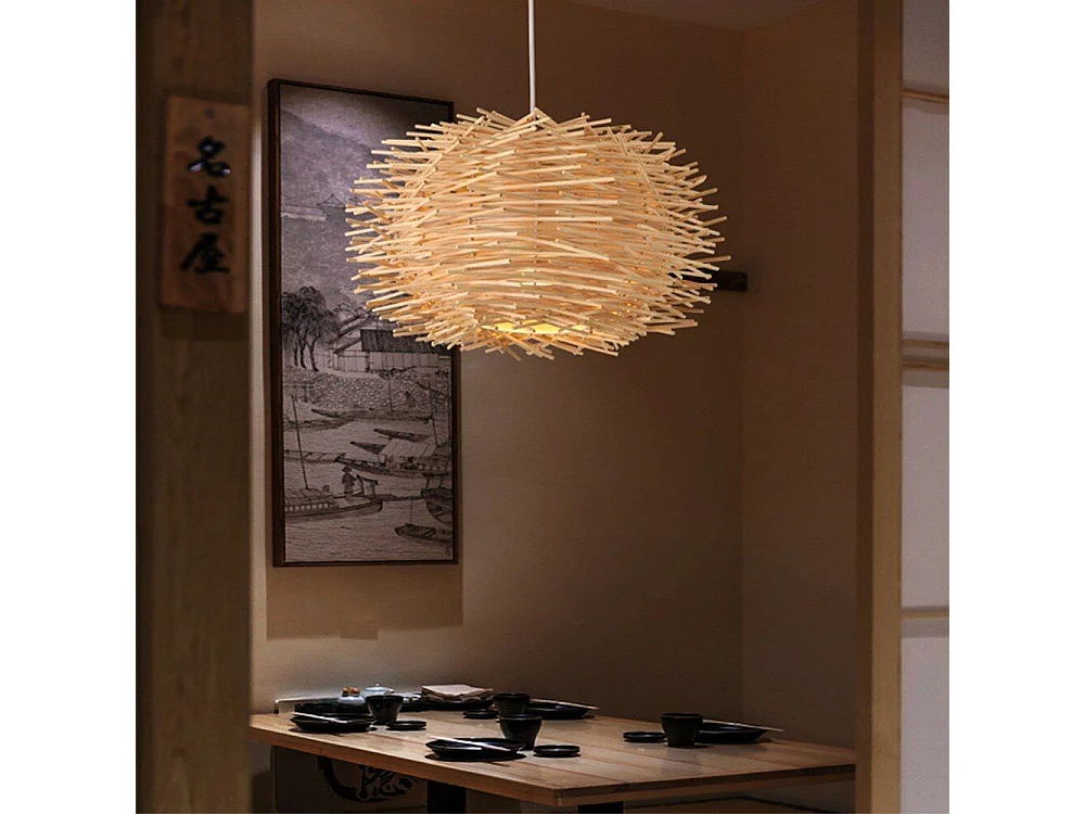 Lampe Suspendue Toolight App884-1Cp Natural Boho Brown