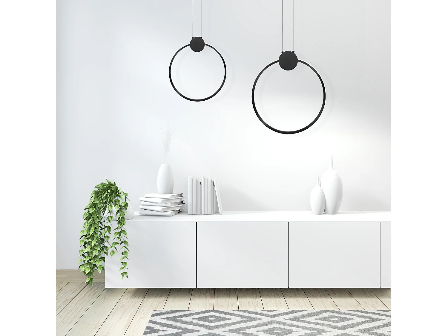 Hänglampa Toolight Led App1395-Cp Svart 40X2,7X43Cm