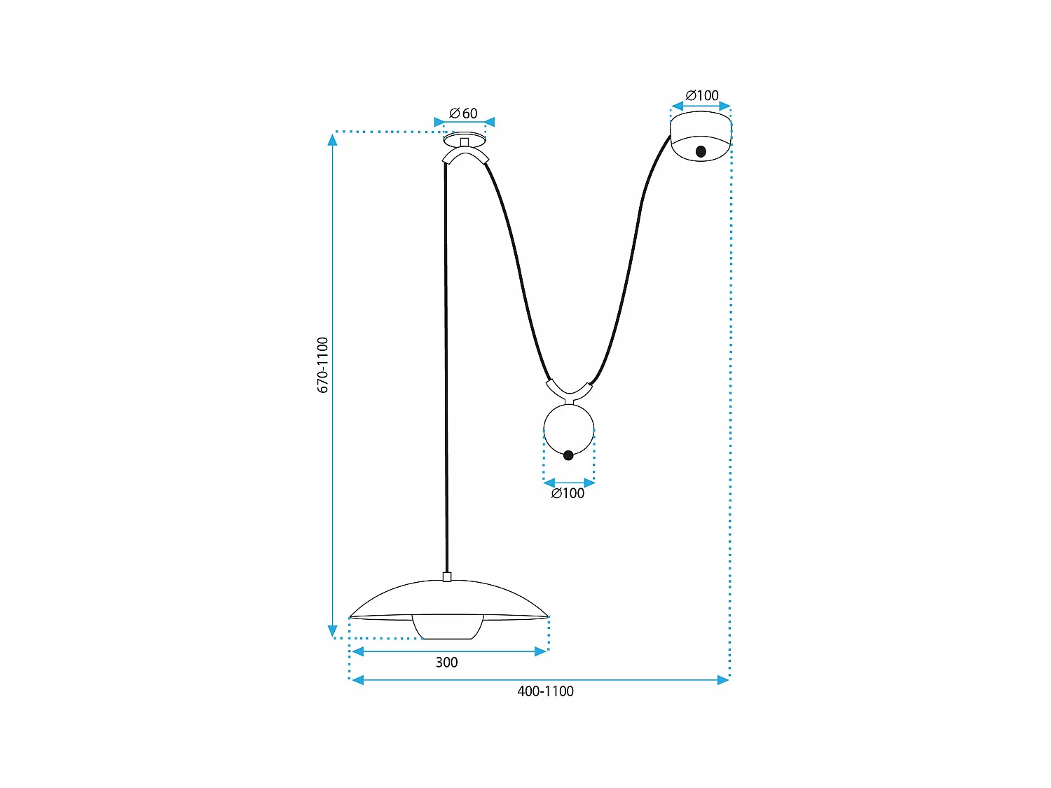 Lampe Suspendue Toolight App1451-1Cp 30Cm Gold