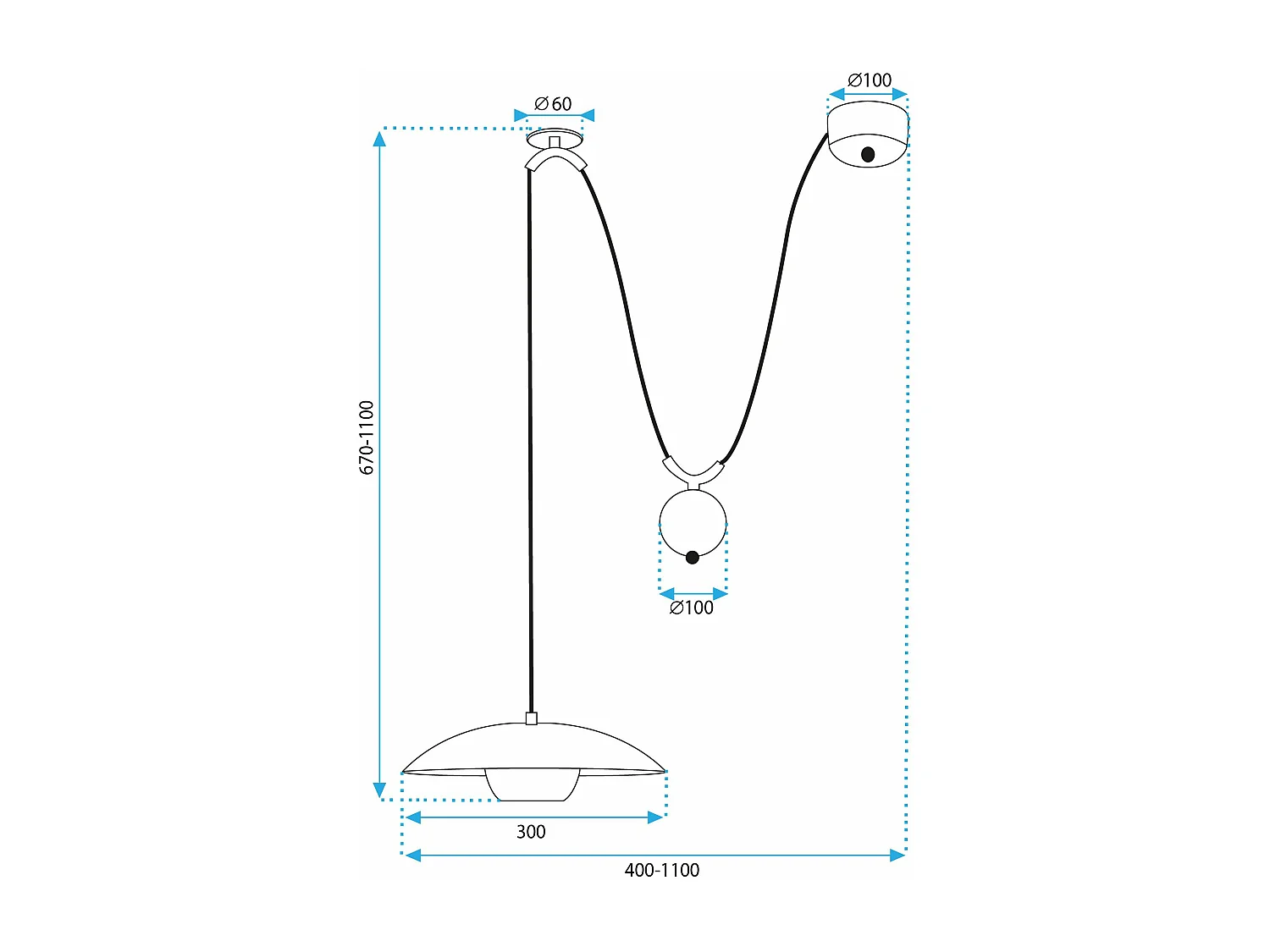Hanglamp Toolight App1451-1Cp 30Cm Gold