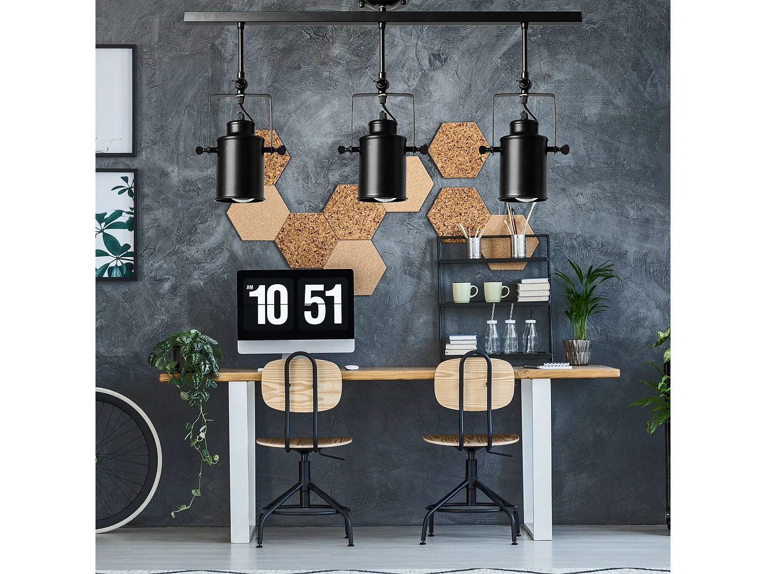 Lampe Suspendue Toolight App487-3C Black