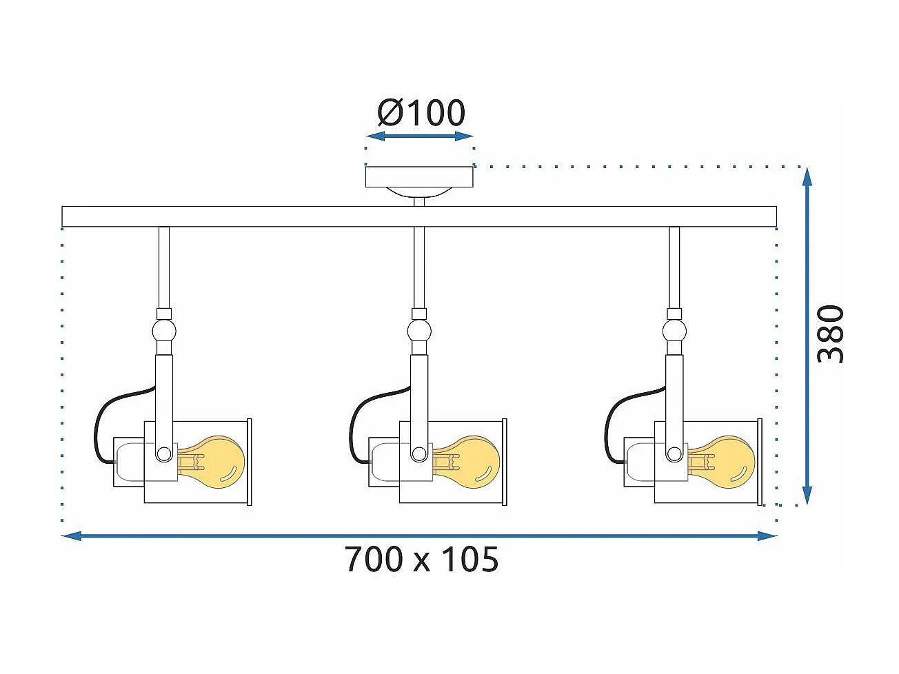 Lampe Suspendue Toolight App487-3C Black
