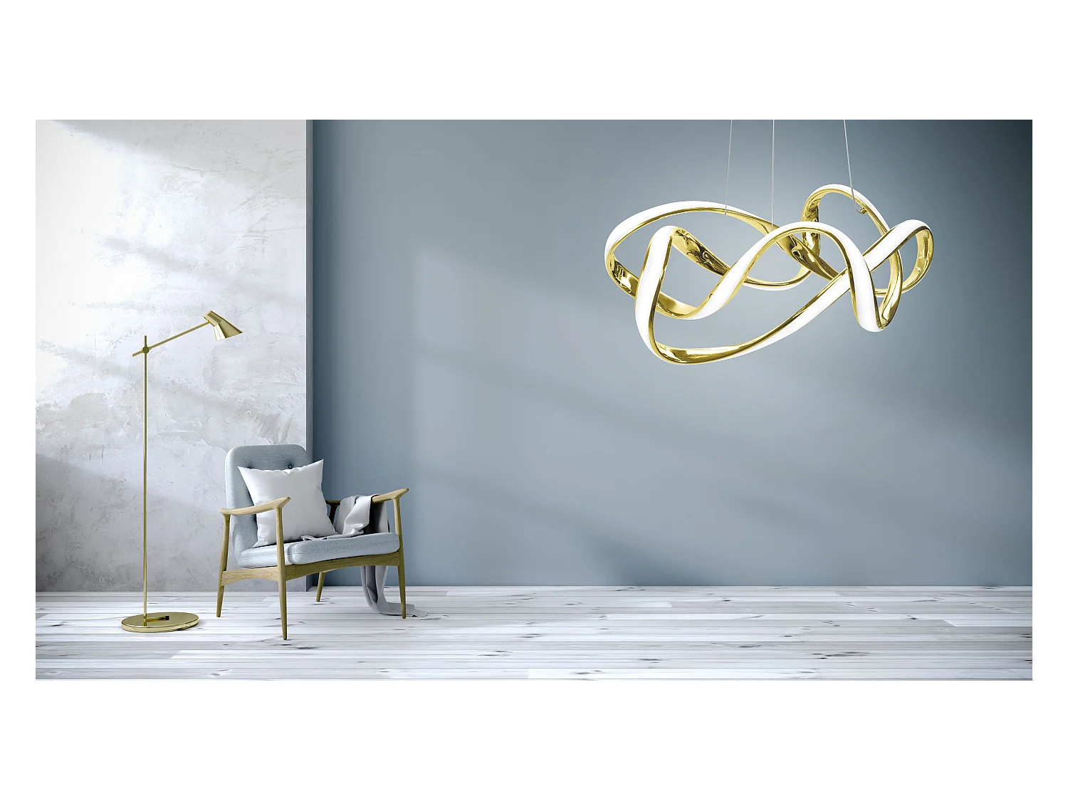 Lampe Suspendue Toolight Led App821-Cp Eve Gold