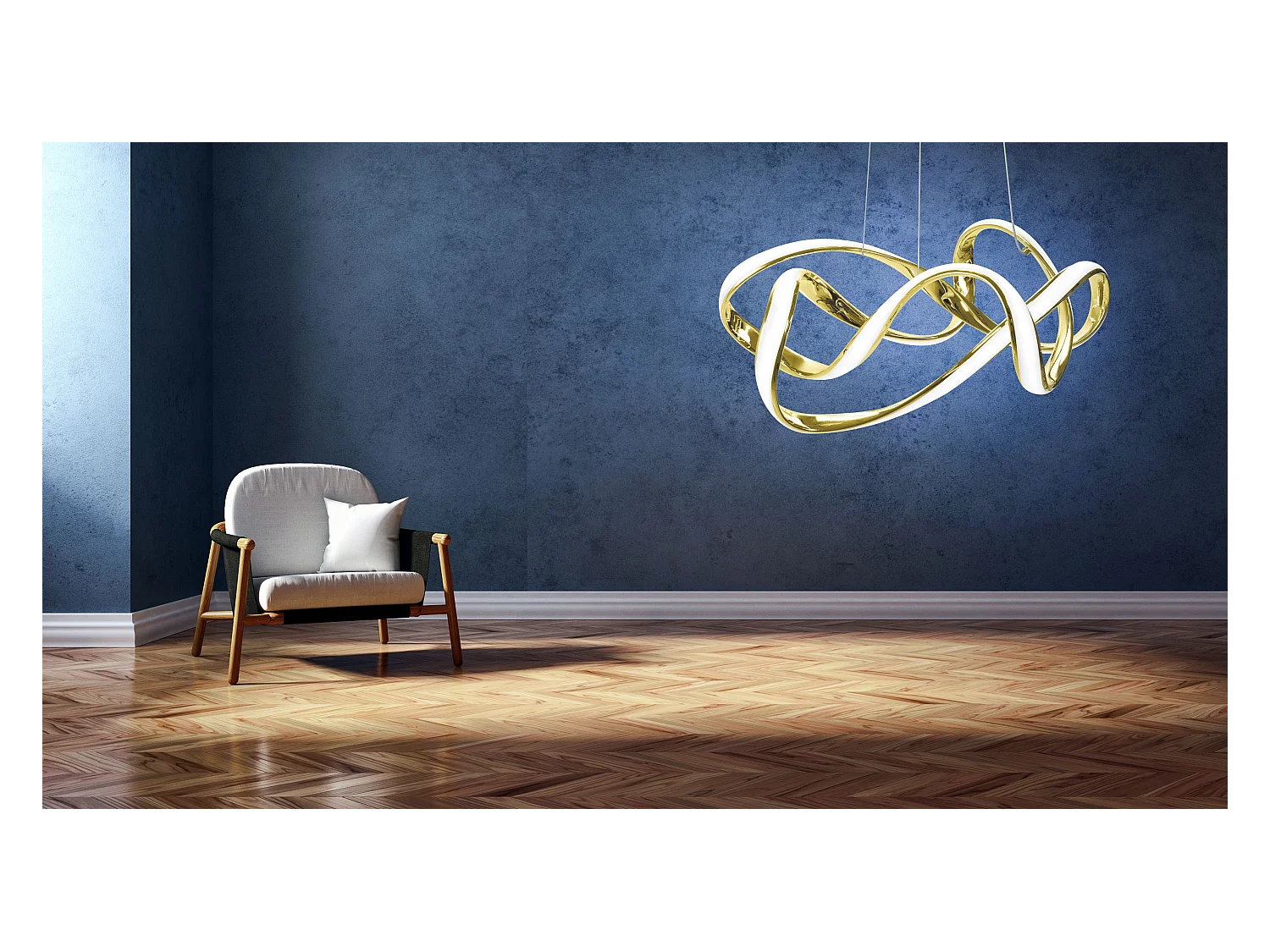 Lampe Suspendue Toolight Led App821-Cp Eve Gold