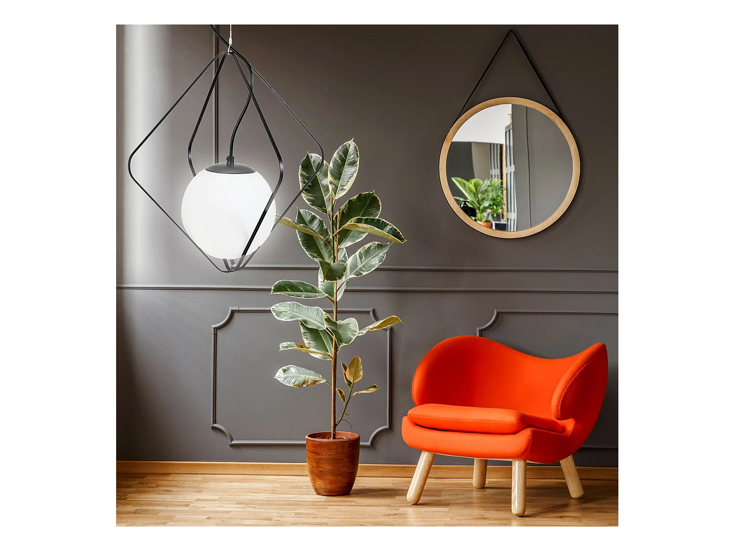 Lampe Suspendue Toolight App1018-1Cp Black