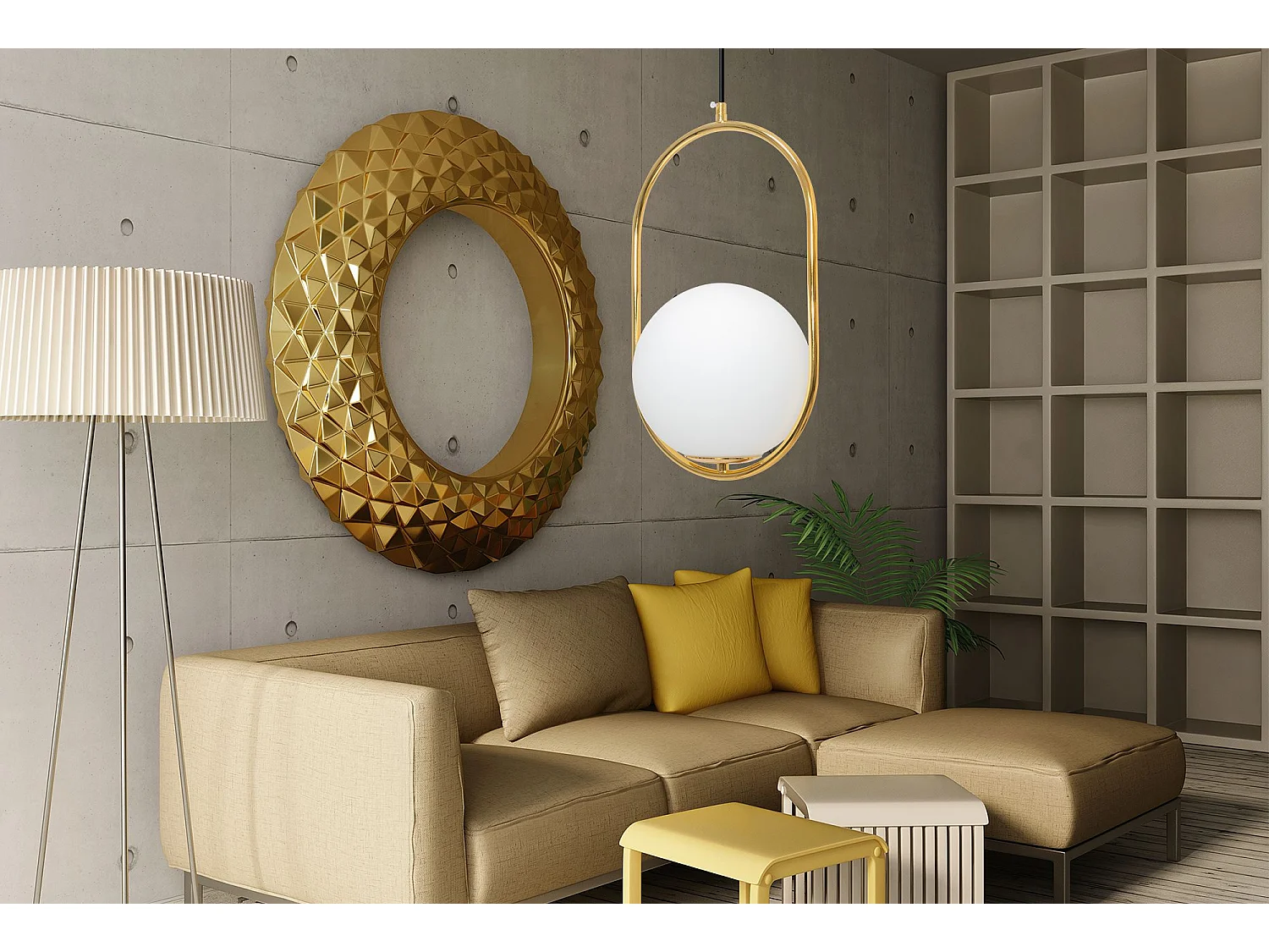 Lampe Suspendue Toolight App473-1Cp Gold