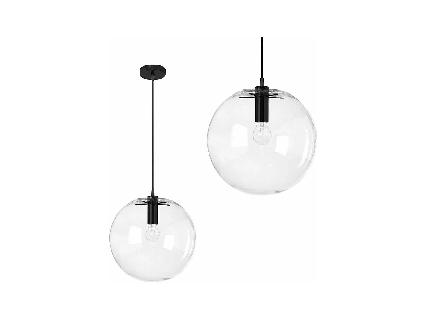 Lampe Suspendue Toolight App308-1Cp Lassi 30Cm Black