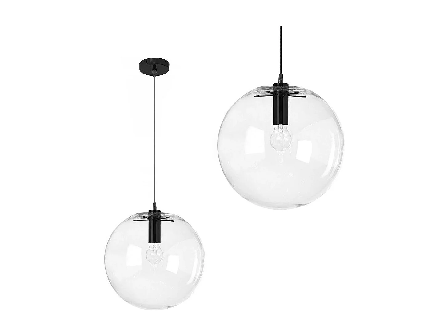 Toolight APP308-1CP LASSI hængelampe sort 30X30X30CM