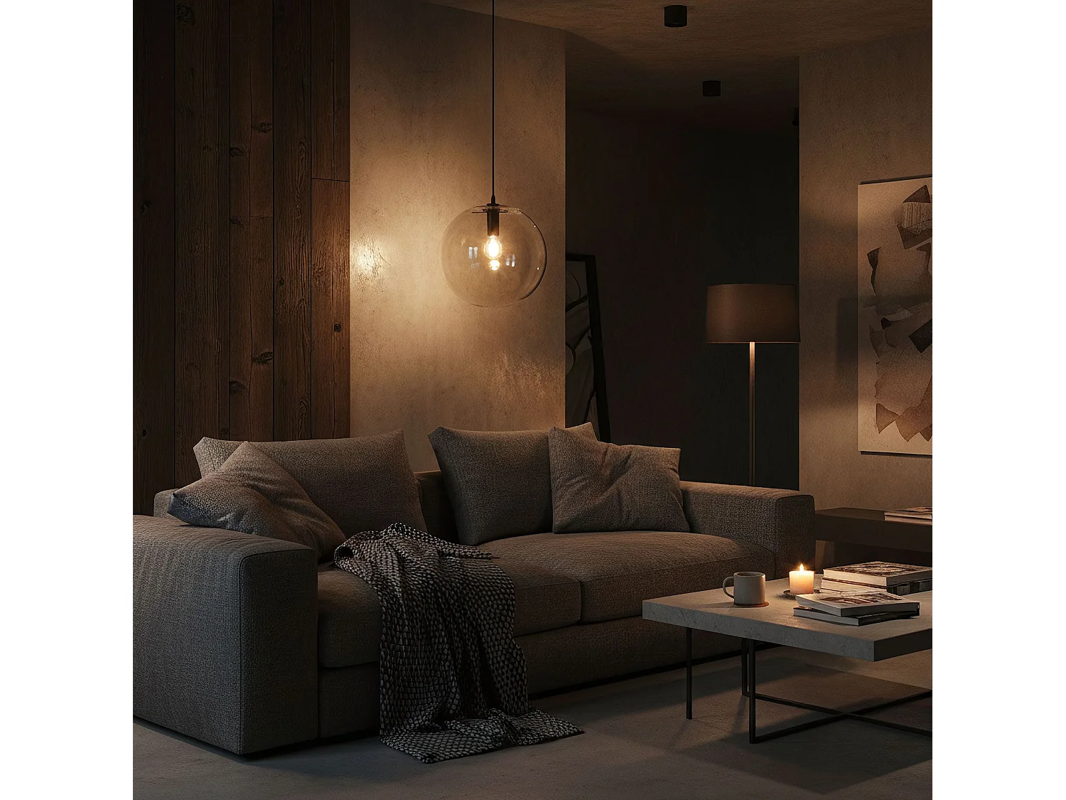 Candeeiro Suspenso Toolight App308-1Cp Lassi 30Cm Black