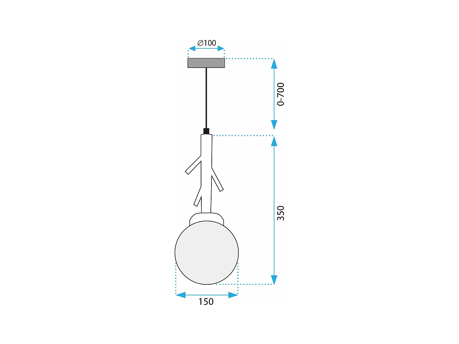 Lámpara Toolight App1422-1Cp Brown