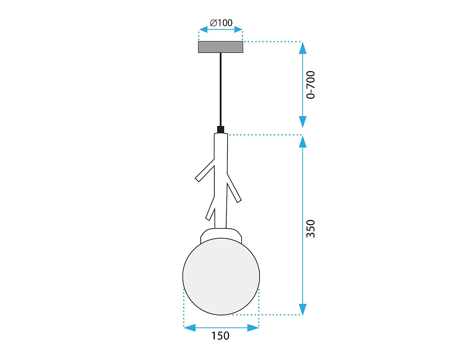 Toolight pendant ceiling lamp APP1422-1CP Brown