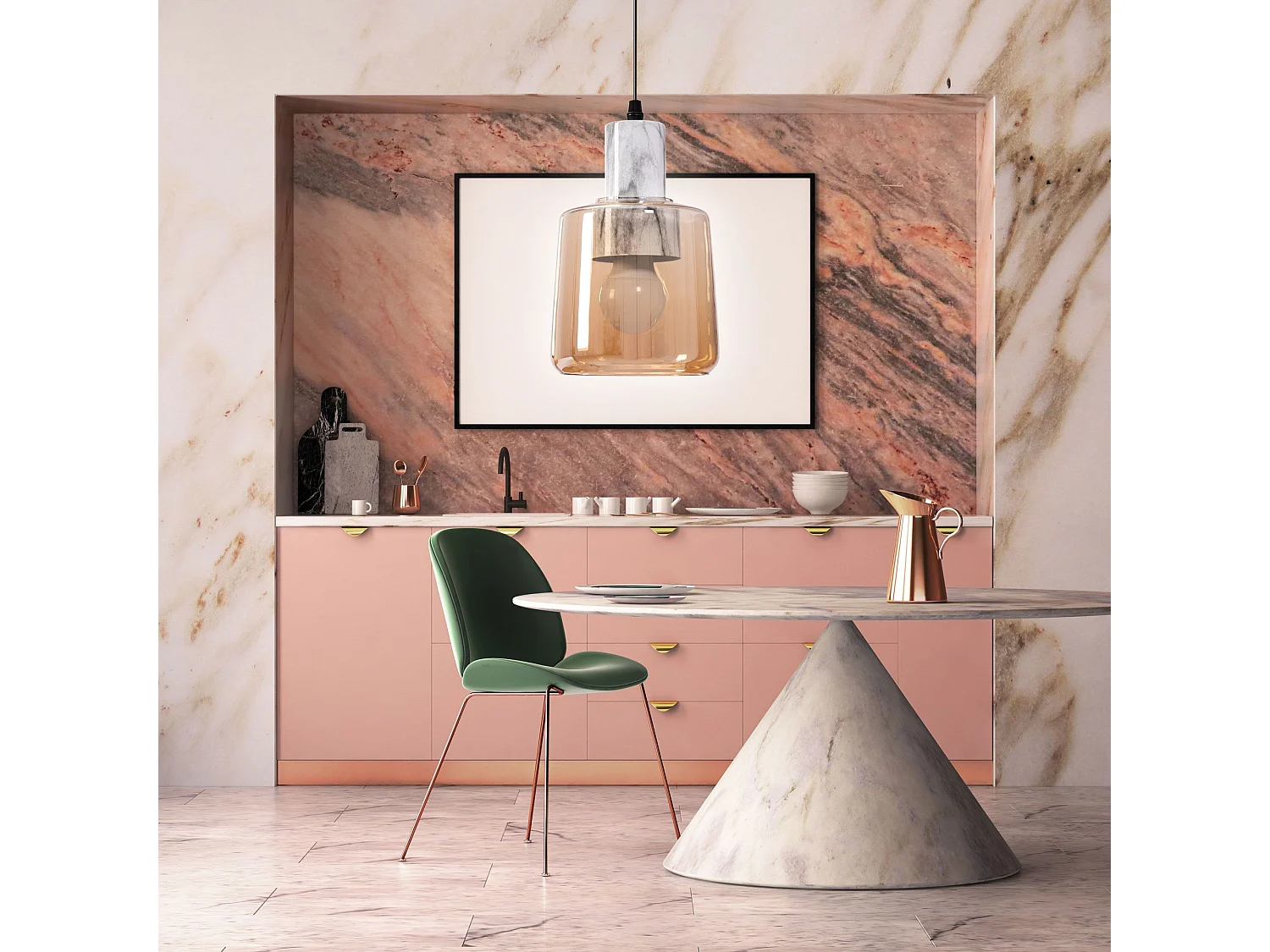 Lampe Suspendue Toolight App1011-1Cp Beige