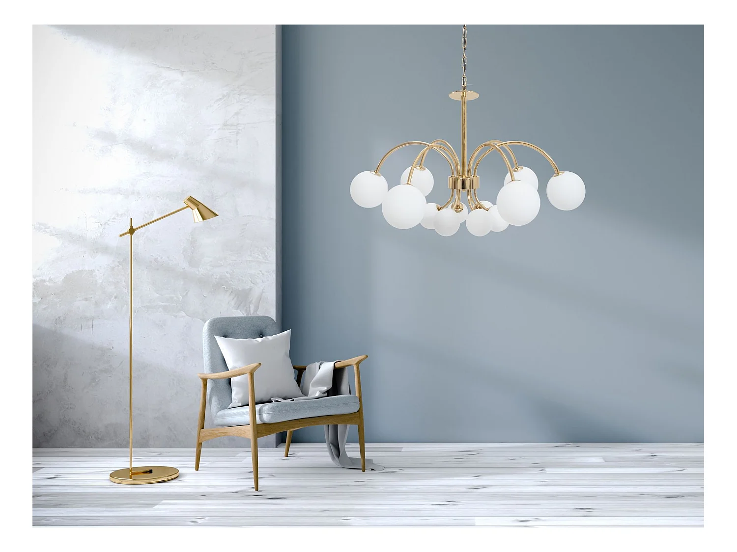 Hanglamp Toolight App962-12Cp Gold