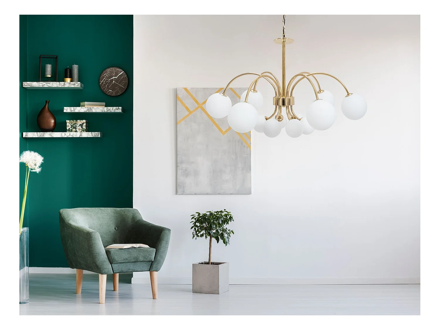 Hanglamp Toolight App962-12Cp Gold