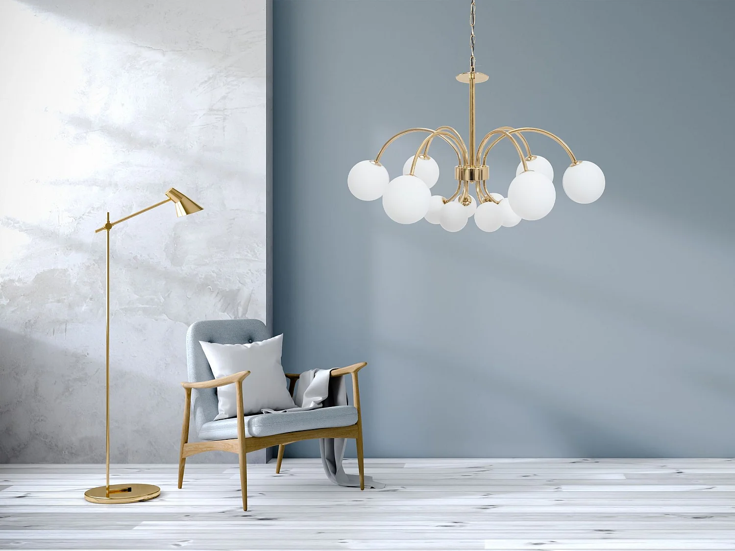 Hanglamp Toolight App962-12Cp Gold