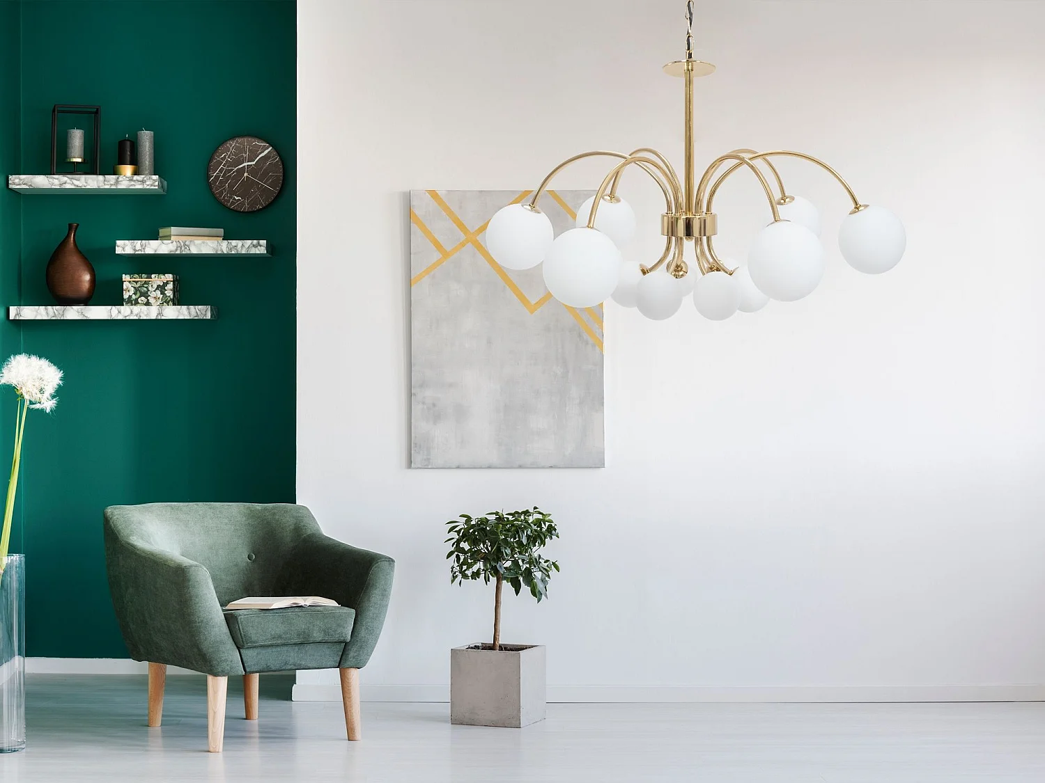 Hanglamp Toolight App962-12Cp Gold