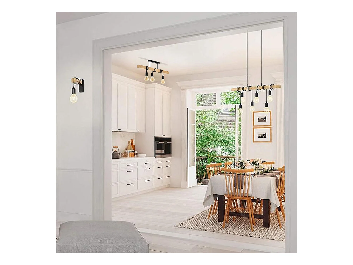 Lampe Suspendue Toolight App973-3Cp Line Black