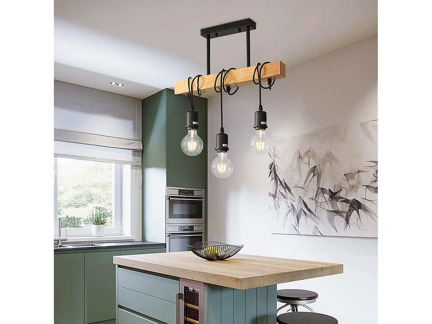 Lampe Suspendue Toolight App973-3Cp Line Black