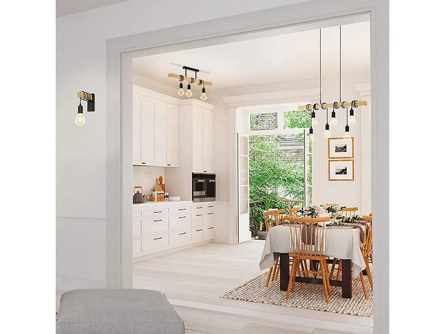 Lampe Suspendue Toolight App973-3Cp Line Black