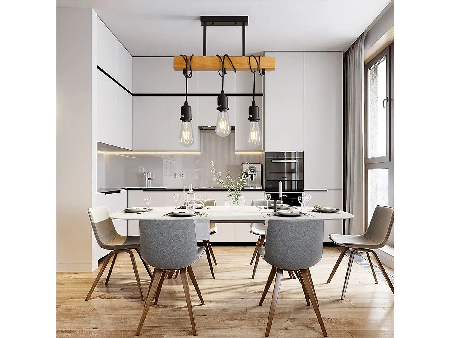 Lampe Suspendue Toolight App973-3Cp Line Black