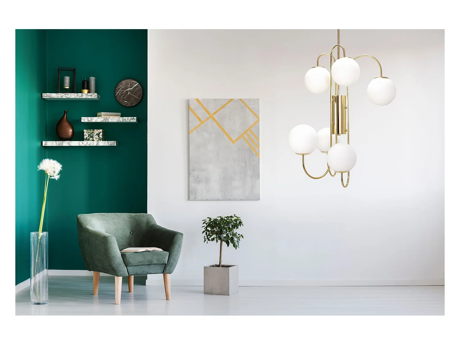 Lampe Suspendue Toolight App1003-6Cp Gold