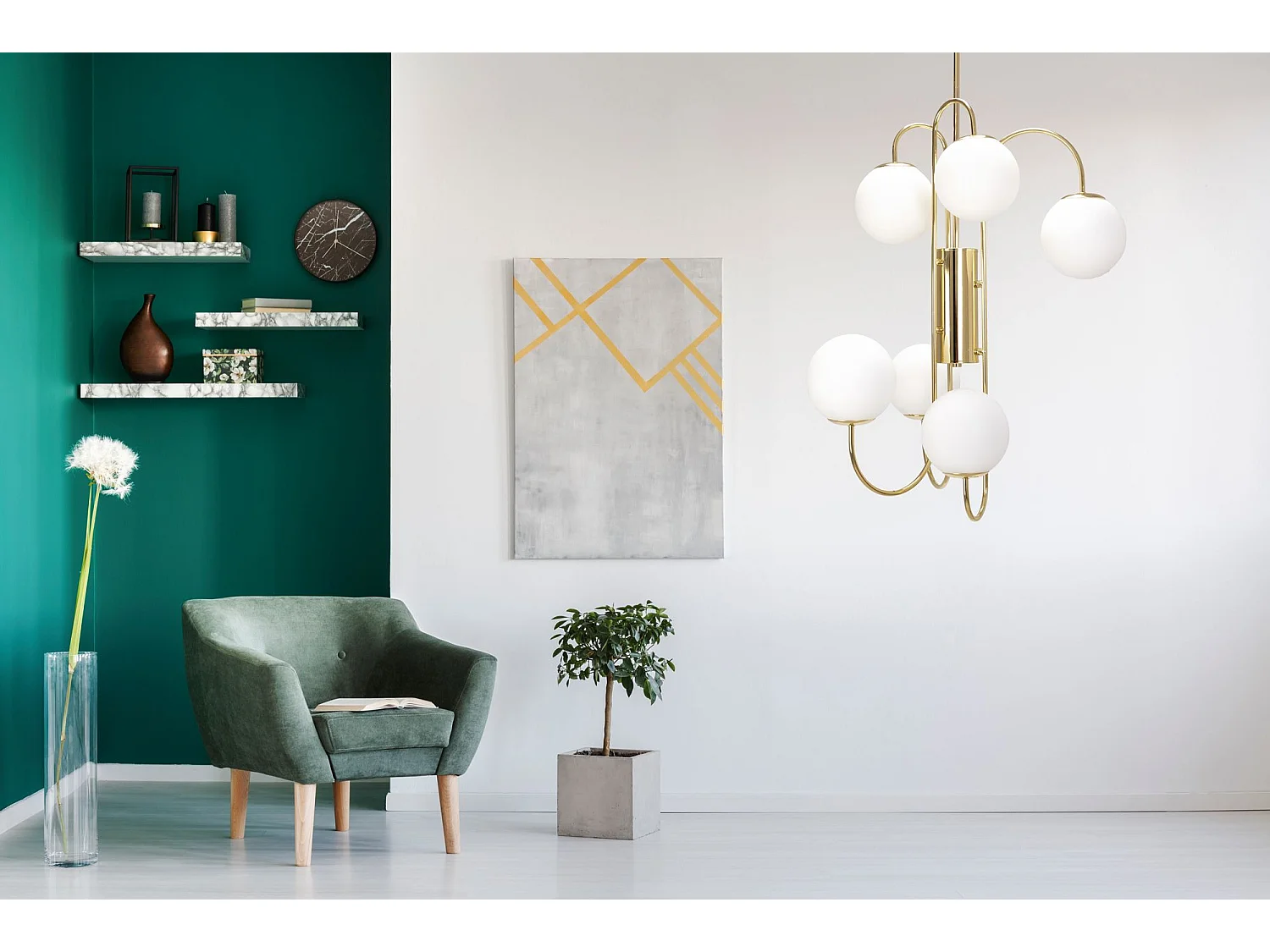 Lampe Suspendue Toolight App1003-6Cp Gold