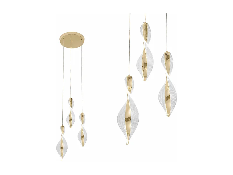 Lampe Suspendue Toolight Led G028-3Cpr Gold